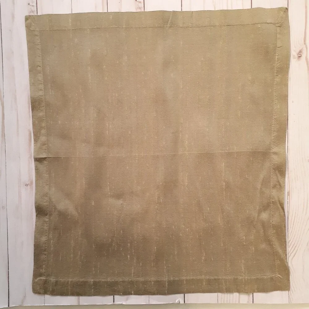Pottery Barn Silk Napkins - 8 count Gold Brown Ecru